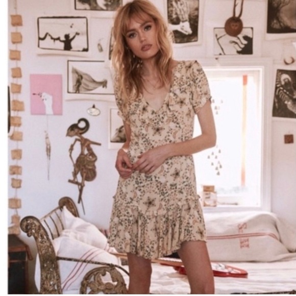 SPELL & The Gypsy Cream Celestial Star Mini Dress NWOT - Picture 3 of 7